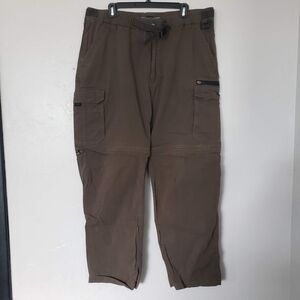 BC Clothing Men's XXL x32 Olive Green Convertible Pants Zip Off Shorts Outdoor